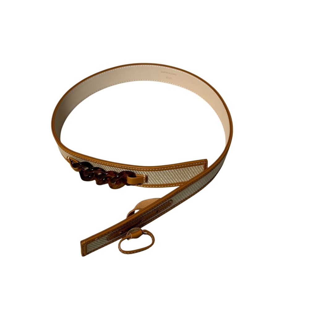 J.McLaughlin‎ Womens Belt Chain Link Accent Adjustable Leather Preppy XS/S NWOT